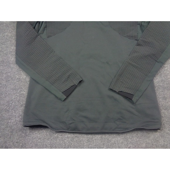 Lululemon Cold Terrain Jacket Mens Small Gray 3/4 Zip Waffle Knit Performance - Picture 6 of 10